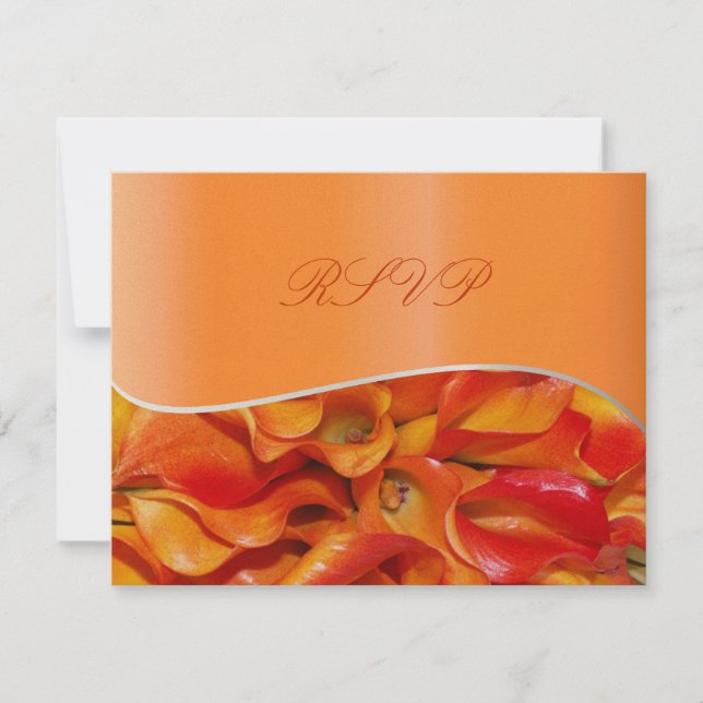 PixDezines bränt orange calla lilja OSA Kort (Framsida)