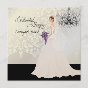 PixDezines Bride 2 B+lila calla Inbjudningar