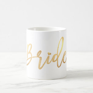 PixDezines Bride/Faux Guld/Modern skript Kaffemugg