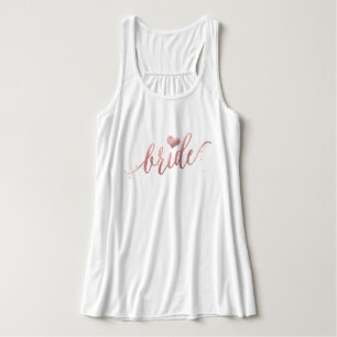 PixDezines Bride/Faux Ro Guld Linne Med Racerback