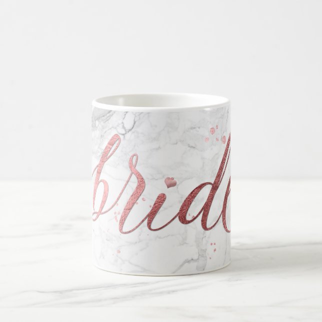 PixDezines Bride/Faux Ro Guld/Modern skrift Kaffemugg (Center)