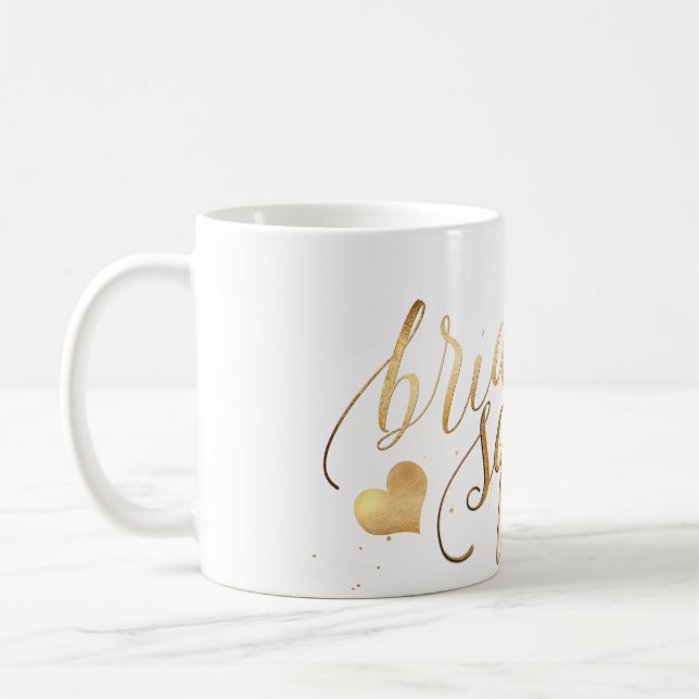 PixDezines Bride Squad/Faux Guld-skript Kaffemugg (Vänster)