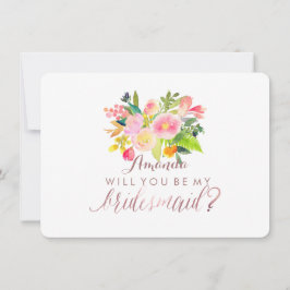 PixDezines Bridesmaid/Blommigt/Vattenfärg/Vår Inbjudningar