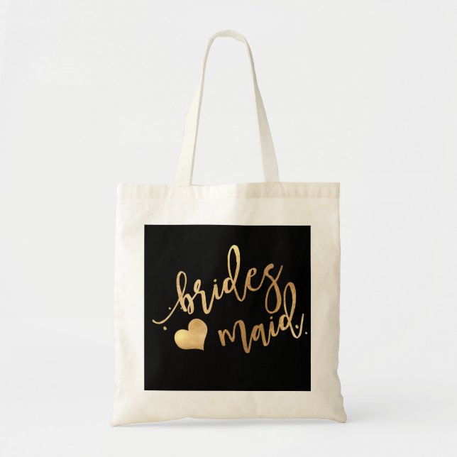 PixDezines Bridesmaid/Faux Guld-skript/DIY bckgran Tygkasse (Framsidan)