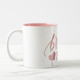 PixDezines Bridesmaid/Faux Ro Guld/Modern skrift Två-Tonad Mugg