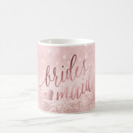 PixDezines Bridesmaid/Faux Ro Guld/Modern skript Kaffemugg