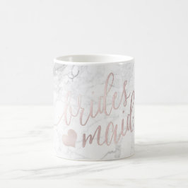 PixDezines Bridesmaid|Marble  Rosa-skript Kaffemugg