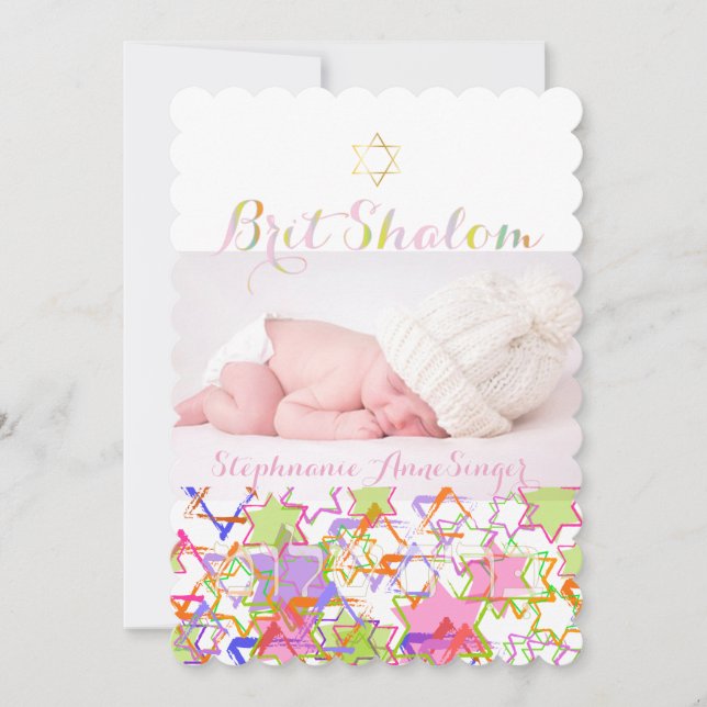 PixDezines brit shalom/grunge-stjärnor av dvid/fot Inbjudningar (Framsida)