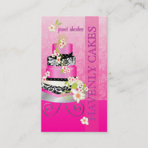 PixDezines bröllopstårta/Konditori/diy färg Visitkort