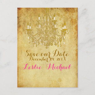 PixDezines bronze/faux foil/foton spara datumet Meddelande Vykort