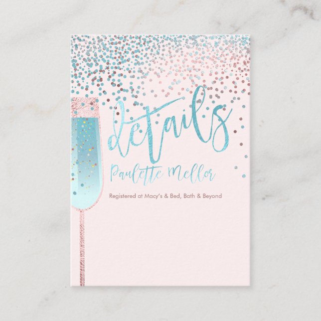 PixDezines Bruch & Blue Bubly/Information Card Tilläggskort (Framsida)