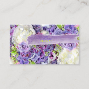PixDezines brudbukett, blomsterhandlare/diy färger Visitkort