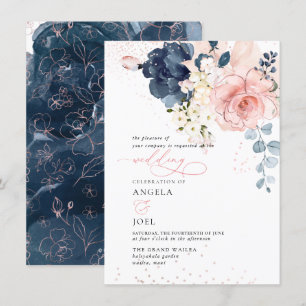 PixDezines Brunch Bubly H2-blommor Inv. Inbjudningar