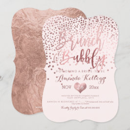 PixDezines Brunch N BubLY/Ro Guld confetti Inbjudningar