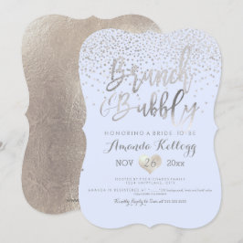 PixDezines Brunch N BubLY/Silver Confetti Inbjudningar