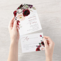PixDezines Burgundy H2-blommor