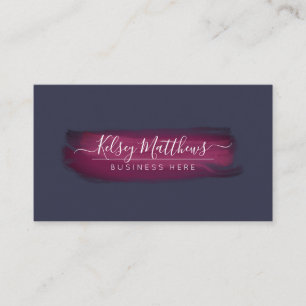 PixDezines Burgundy Sangria Watercolor-penslar Visitkort