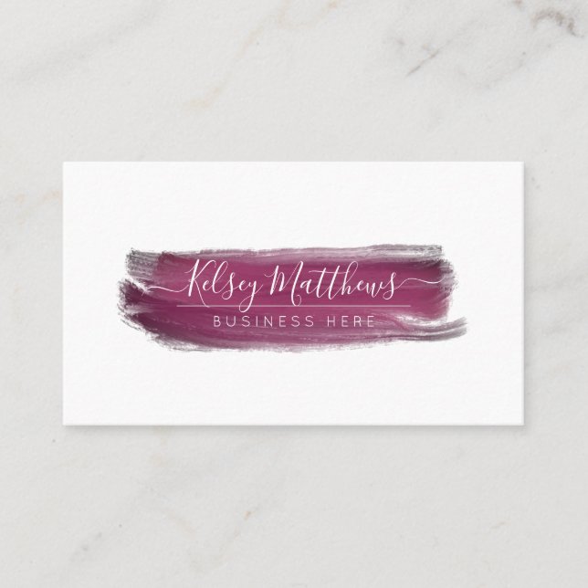 PixDezines Burgundy Sangria Watercolor-penslar Visitkort (Framsida)