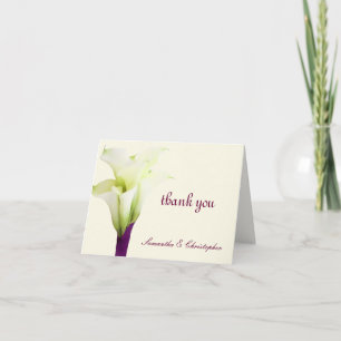 PixDezines calla lilies, bröllop tack Kort