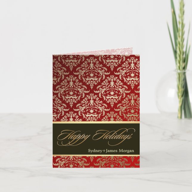 PixDezines Céline Damask, Faux Guld Glad helg (Framsida)