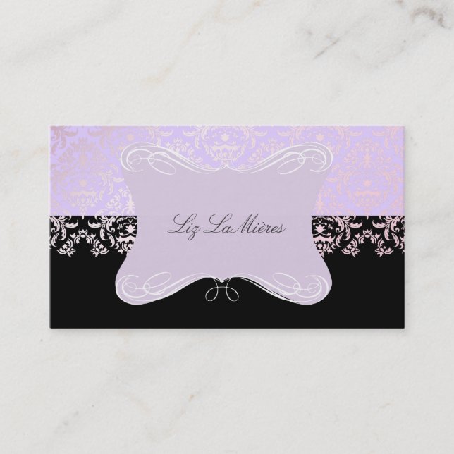 PixDezines Céline Damask Visitkort (Framsida)