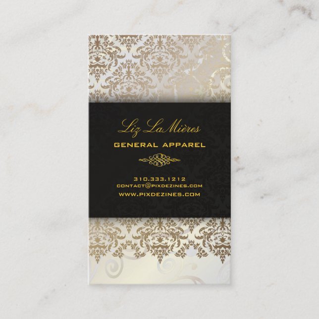 PixDezines Céline Damask Visitkort (Framsida)