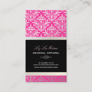 PixDezines Céline Damask Visitkort