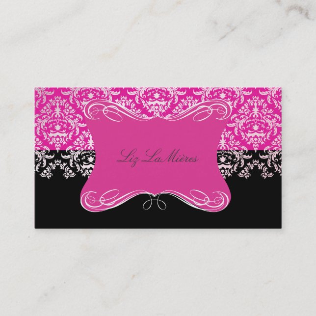PixDezines Céline Damask Visitkort (Framsida)