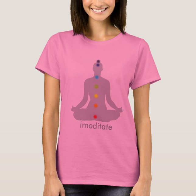 PixDezines Chakra Meditation, användbar T-shirt (Framsida)