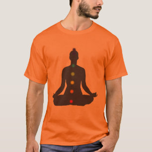 PixDezines Chakra Meditation orange t-shirt