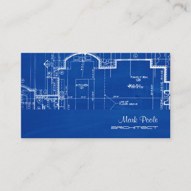 PixDezines chalkboard architect-modeller Visitkort (Framsida)
