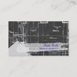 PixDezines chalkboard architect-modeller Visitkort