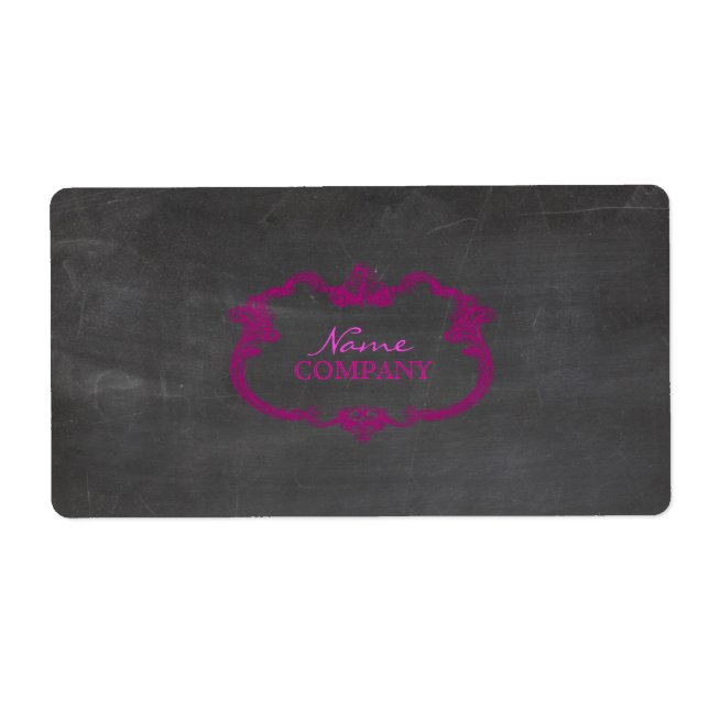 PixDezines Chalkboard+Magenta Whimsy-ram Fraktsedel (Framsidan)