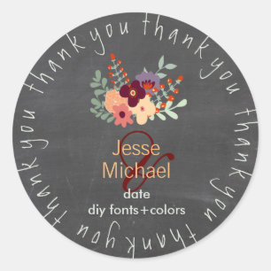 PixDezines chalkboard petite fleurs/DIY text Runt Klistermärke
