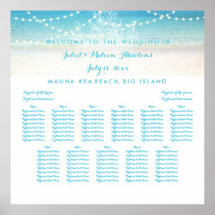 PixDezines Chandelier/Beach/sätesdiagram Poster
