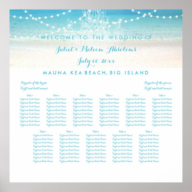 PixDezines Chandelier/Beach/sätesdiagram Poster (Framsidan)