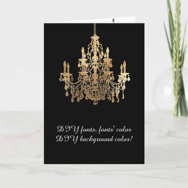 PixDezines Chandelier/DIY-bakgrund färg Tack Kort (Framsida)