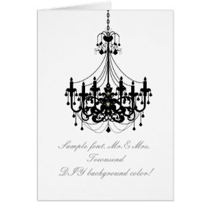 PixDezines chandelier/DIY bakgrundsfärg Hälsningskort