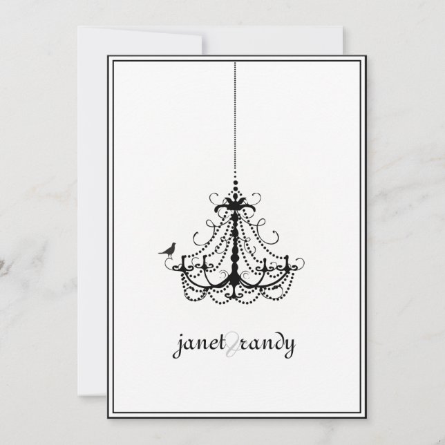 PixDezines chandelier/DIY event+background färg! Inbjudningar (Framsida)