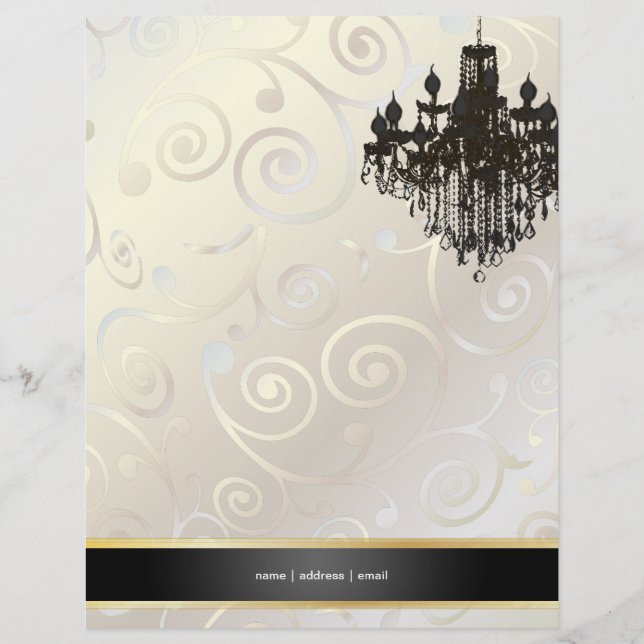 PixDezines Chandelier-muffinsar snurrar/pärlvitt Reklamblad (Framsidan)