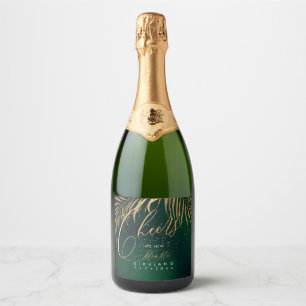 PixDezines Cheers Faux Guld Handflatan+Emerald