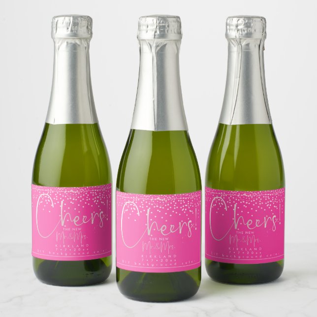 PixDezines Cheers  Rosa Confetti+Shock rosa (Flaskor)