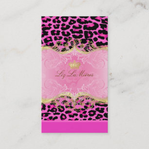 PixDezines cheetah-punkter/DIY-bakgrund Visitkort