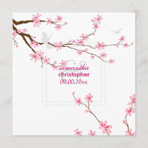 PixDezines Cherry blommar/dyy-bakgrund Inbjudningar