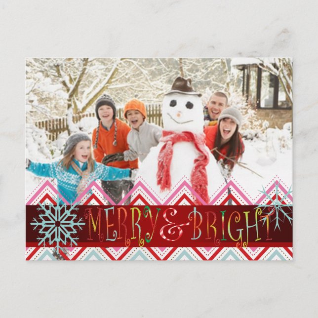 PixDezines chevron-fotomall, helgdag Helg Vykort (Framsida)