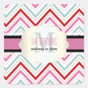 PixDezines Chevron/jul/DIY färg Fyrkantigt Klistermärke