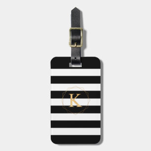 PixDezines CHIC SVARTA + VITA RANDIGA /DIY FÄRGER Bagagebricka
