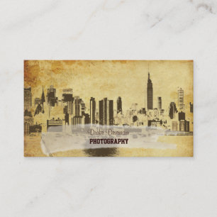 PixDezines City Scape, New York, vintage Visitkort