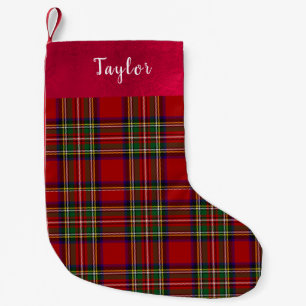 PixDezines Clan Stewart-tartan Liten Julstrumpa