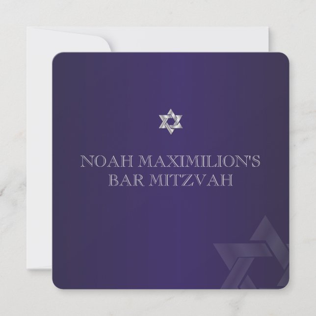 PixDezines Classic mitzvah/lila/diy färg Inbjudningar (Framsida)